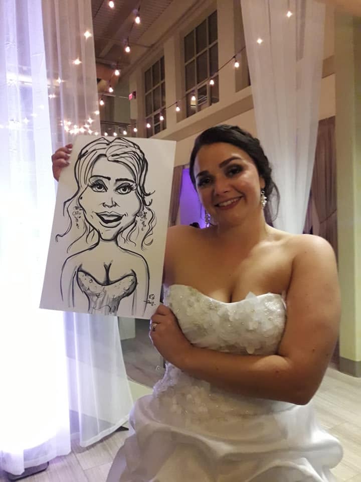 Live Wedding Caricatures in Fredericton, New Brunswick