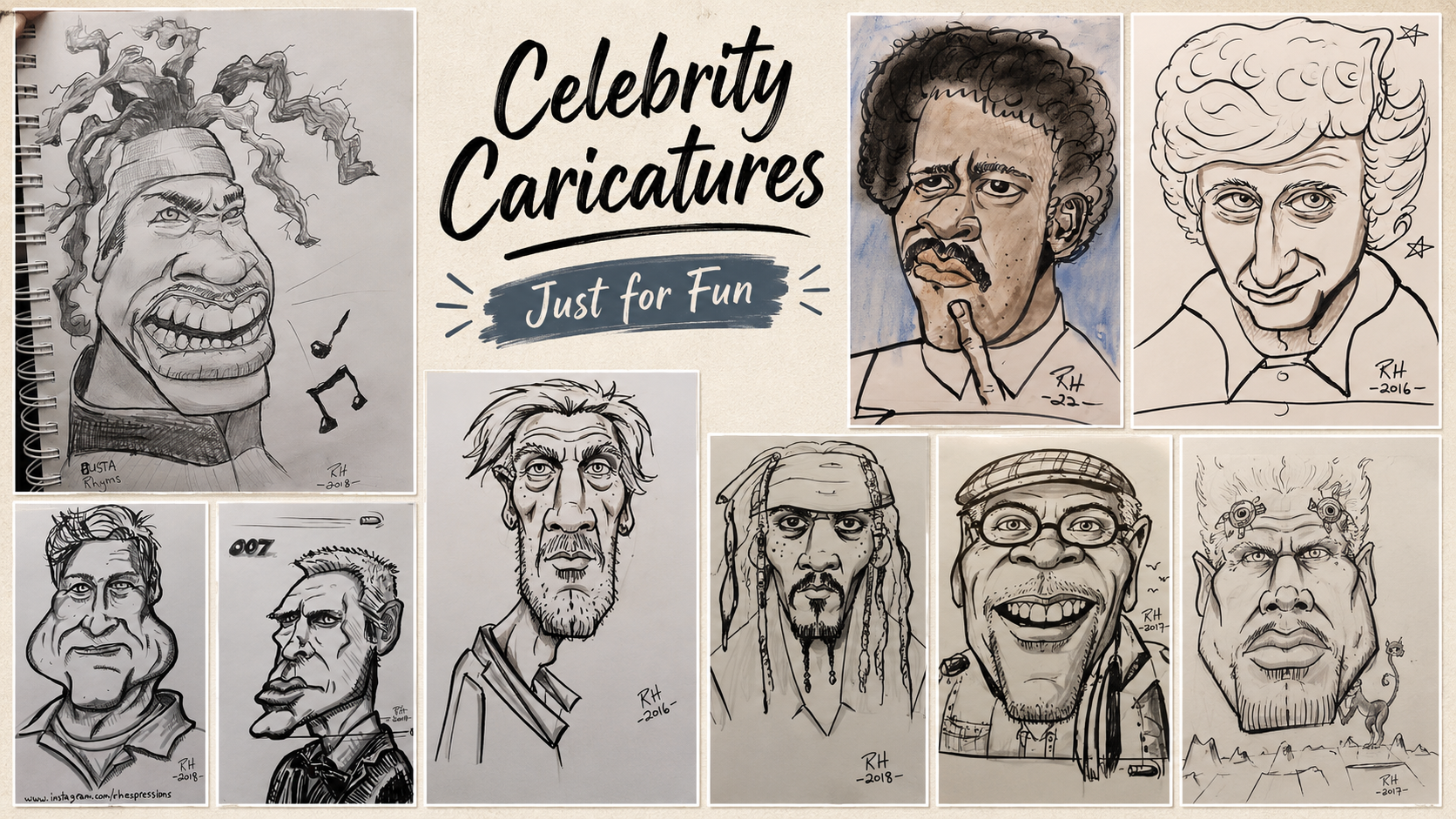 Celebrity Caricatures — Just for Fun